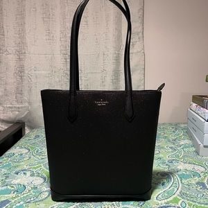Black Glitter Kate Spade Tinsel Tote